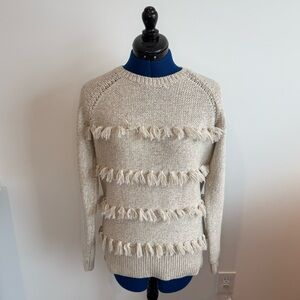 Vineyard Vines Gray Sweater with Fringe Accents